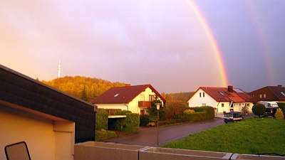 Regenbogen von Terrasse