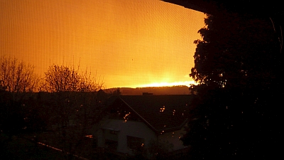 Sonnenuntergang vom Schlafzimmer